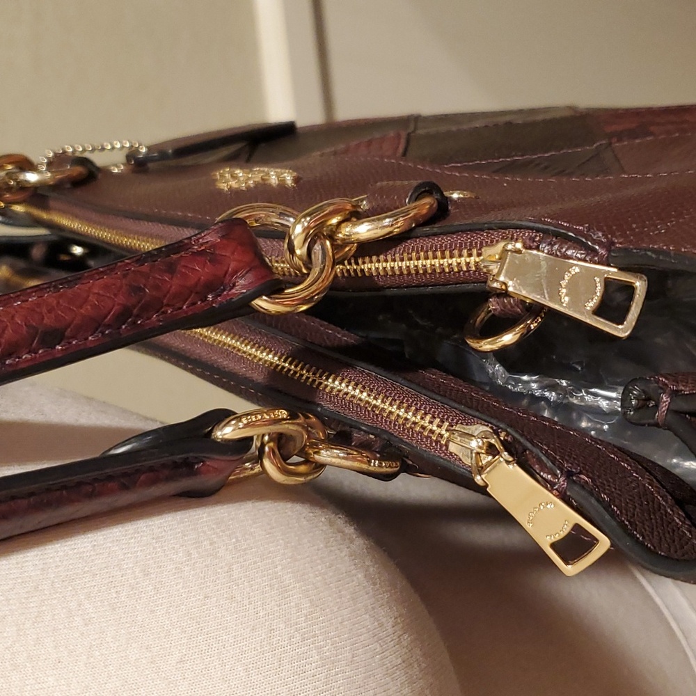 Coach Brown Patchwork Leather Tote - image 5